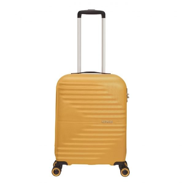 American Tourister Wavetwister Spinner 55 sunset yellow Harde Koffer