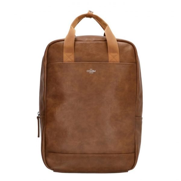 Charm London Farringdon Laptop Rugzak bruin backpack