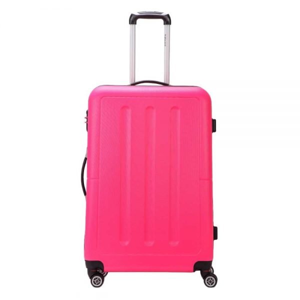 Decent Neon-Fix Trolley 76 pink Harde Koffer