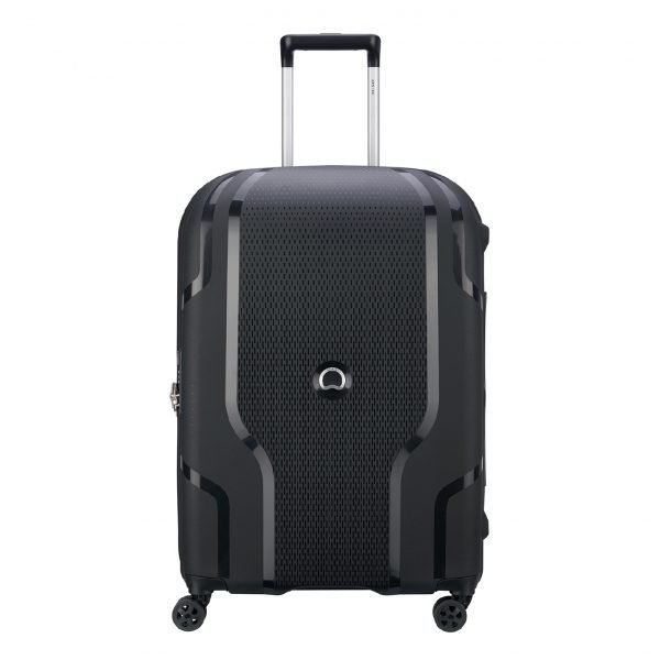 Delsey Clavel 4 Wiel Trolley 70 Expandable black Harde Koffer