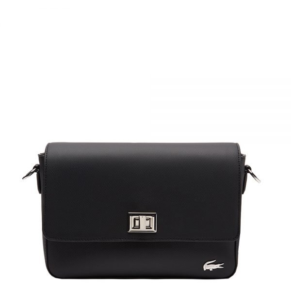 Lacoste Ladies Premium Flap Crossover Bag black Damestas