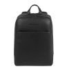 Piquadro Black Square Computer Backpack with iPad Compartment black backpack