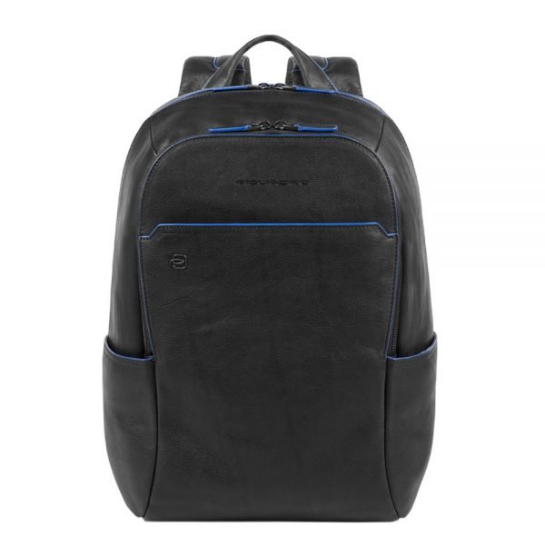 Piquadro Blue Square Small Size Computer Backpack with iPad 10.5" black backpack