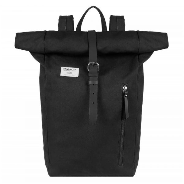 Sandqvist Dante Backpack black with black leather backpack
