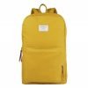 Sandqvist Kim Backpack yellow with cognac brown backpack