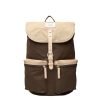 Sandqvist Roald Backpack multi olive / beige with natural leather backpack