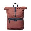 Sandqvist Siv Backpack maroon with navy leather backpack