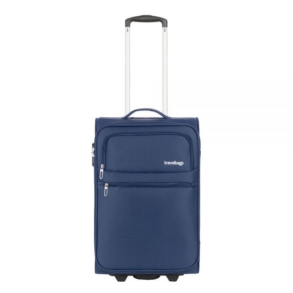 Travelbags Lissabon Handbagage koffer - 55 cm - 2 wielen - dark navy Zachte koffer