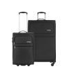 Travelbags Lissabon Kofferset - 2 delig - 55 cm 2 wiel + 77 cm 4 wiel - black