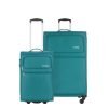 Travelbags Lissabon Kofferset - 2 delig - 55 cm 2 wiel + 77 cm 4 wiel - jade