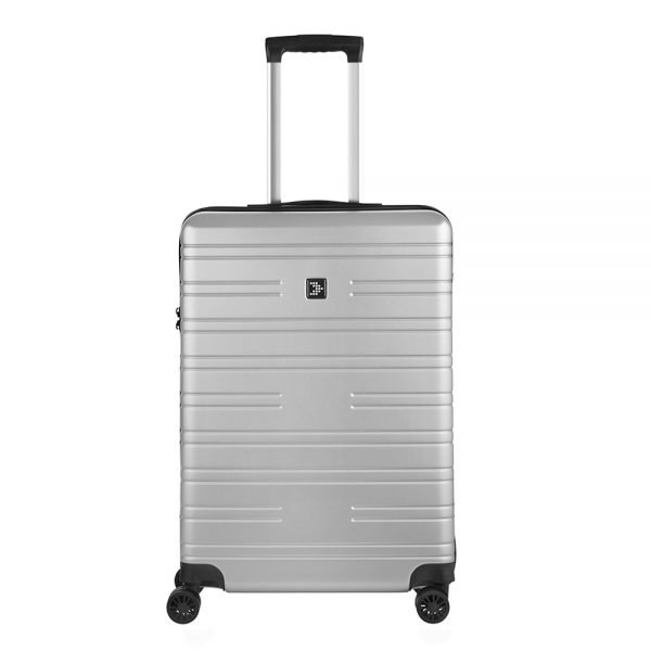 Travelbags Premium Koffer - 64 cm - 4 wielen - silver Harde Koffer