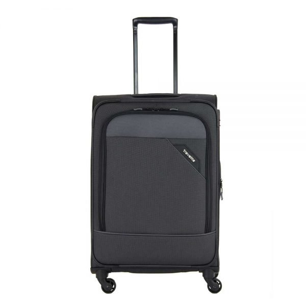 Travelite Derby 4 Wiel Trolley 66 Expandable anthracite Zachte koffer
