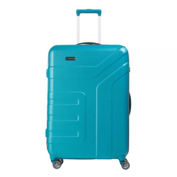 Travelite Vector 4 Wiel Trolley L turquoise Harde Koffer
