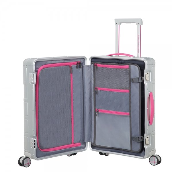 American Tourister Alumo Spinner 55 Neon pink Harde Koffer