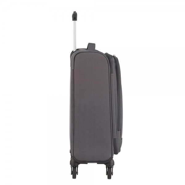 American Tourister Heat Wave Spinner 55 charcoal grey Zachte koffer van Polyester