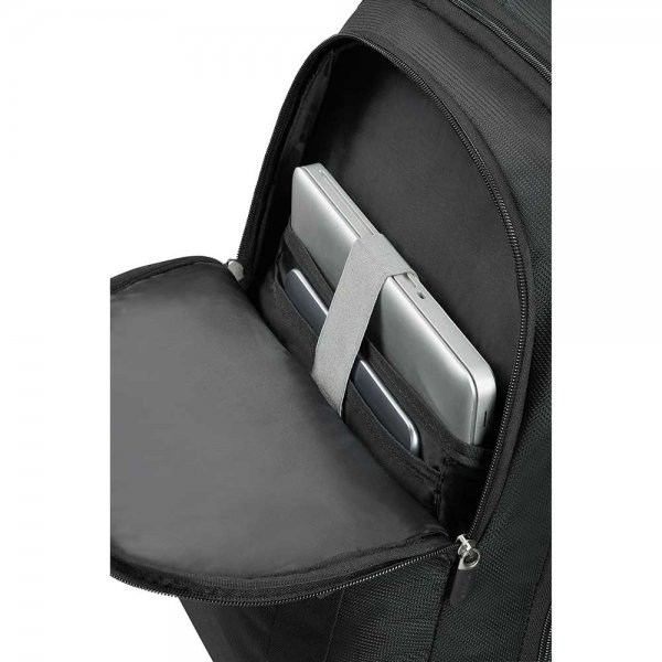 American Tourister Road Quest Laptop Backpack Wheels 15.6" solid black Reistas van Polyester