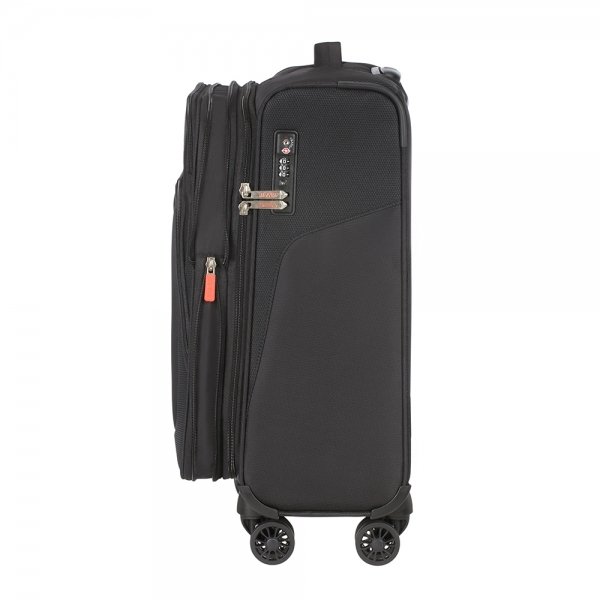 American Tourister Summerfunk Spinner 55 Expandable black Zachte koffer van Polyester