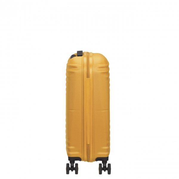 American Tourister Wavetwister Spinner 55 sunset yellow Harde Koffer van ABS