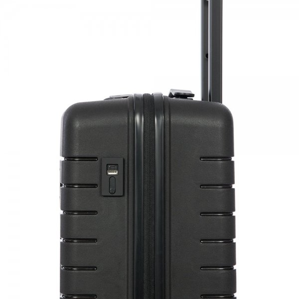 Bric&apos;s Ulisse Trolley 55 USB black Harde Koffer van Polypropyleen