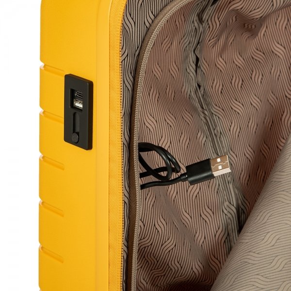 Bric&apos;s Ulisse Trolley Expandable 55 USB mango Harde Koffer