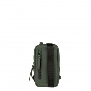 Burkely Rain Riley Phone Bag oil green Leren tas