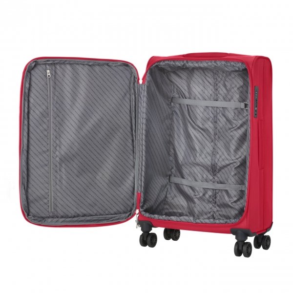 CarryOn Air Koffer 55 cherry red Zachte koffer van Polyester