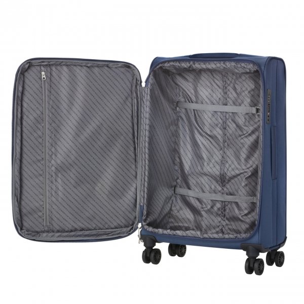 CarryOn Air Trolleyset 3pcs steel blue Lichtgewicht koffer van Polyester