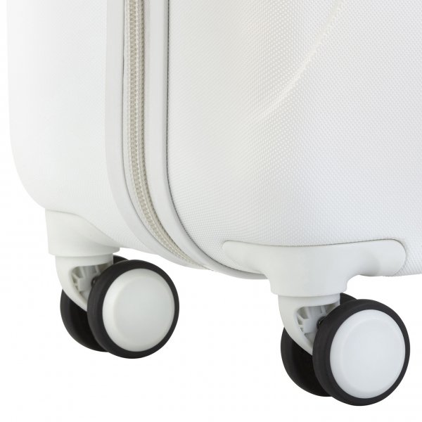 CarryOn Skyhopper 4 Wiel Trolley 55 + Beautycase Set white Harde Koffer van Polycarbonaat
