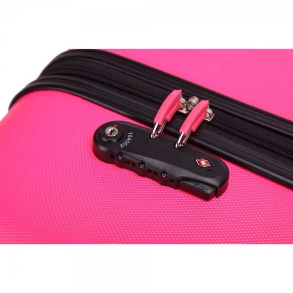 Decent Neon-Fix Trolley 66 pink Harde Koffer