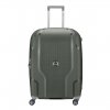 Delsey Clavel 4 Wiel Trolley 70 Expandable army green Harde Koffer