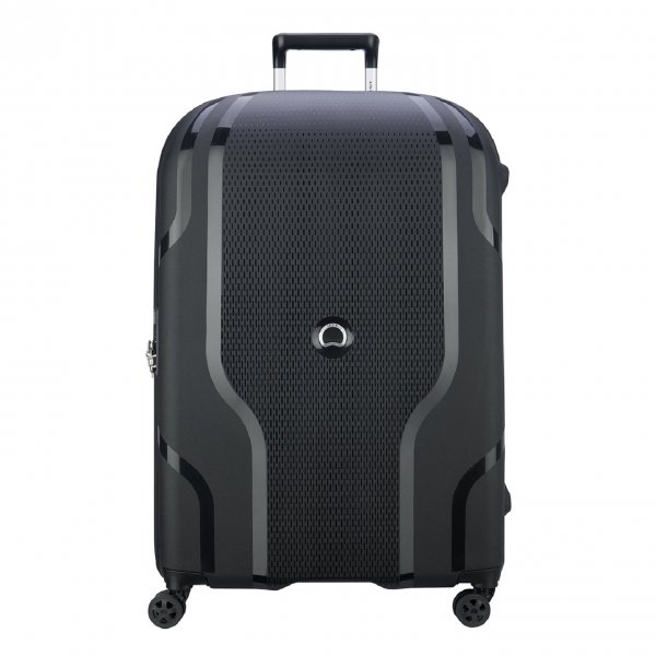 Delsey Clavel 4 Wiel Trolley 83 Expandable black Harde Koffer