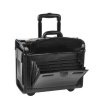 Dermata Business Leather Pilottrolley zwart Handbagage koffer van Leer