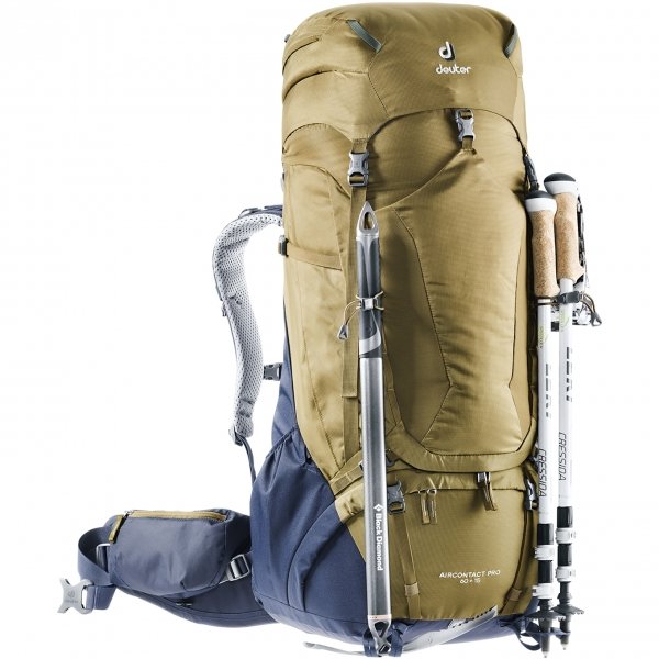 Deuter Aircontact Pro 60 + 15 clay/navy backpack van Polyester