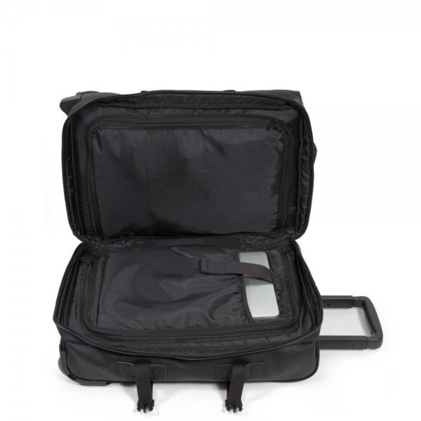 Eastpak Tranverz S Leather black ink leather Handbagage koffer Trolley van Polyester