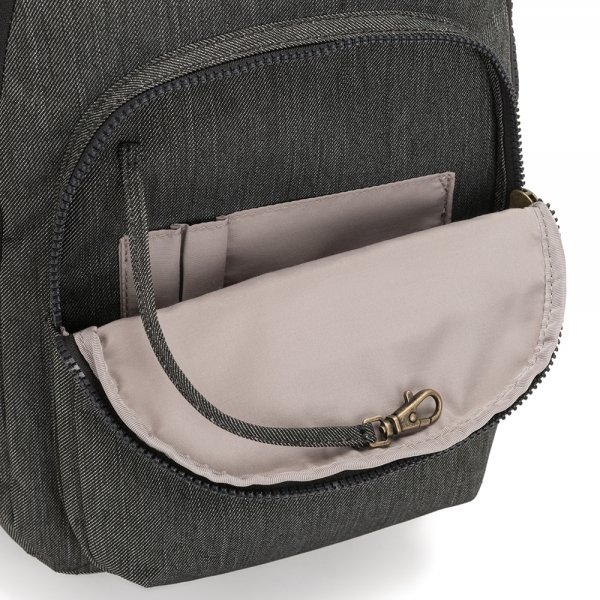 Kipling Seoul S Rugzak black indigo backpack van Nylon