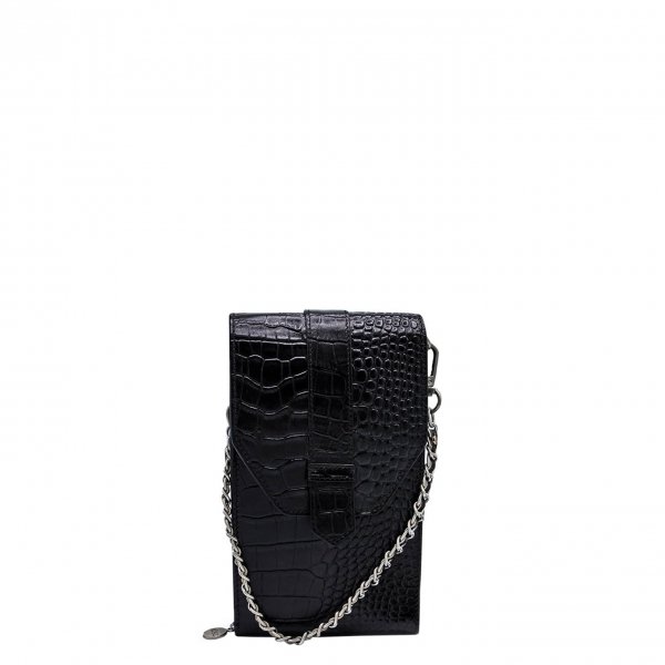 MOSZ Phone Bag Croco black Damestas