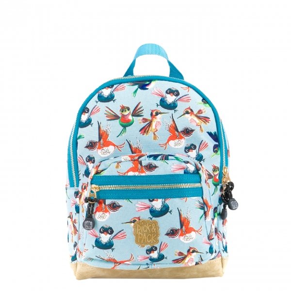 Pick & Pack Birds Backpack S dusty blue