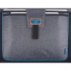 Piquadro Blue Square Expandable Computer Briefcase with iPad 10.5