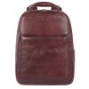Piquadro Blue Square Fast Check Computer Backpack with iPad 10.5" dark brown backpack