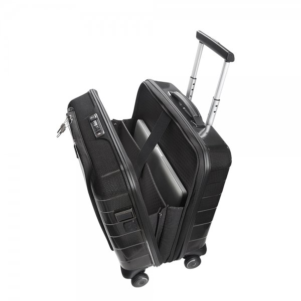 Samsonite Lite-Biz Spinner Rolling Tote USB black Harde Koffer van Curv
