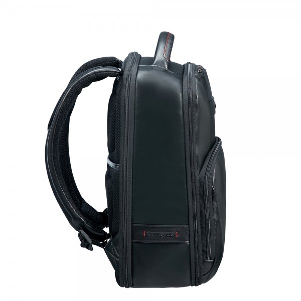 Samsonite Pro-DLX 5 LTH Laptop Backpack 14&apos;&apos; black backpack van Leer