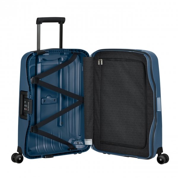Samsonite S&apos;Cure Eco Spinner 55 navy blue Harde Koffer