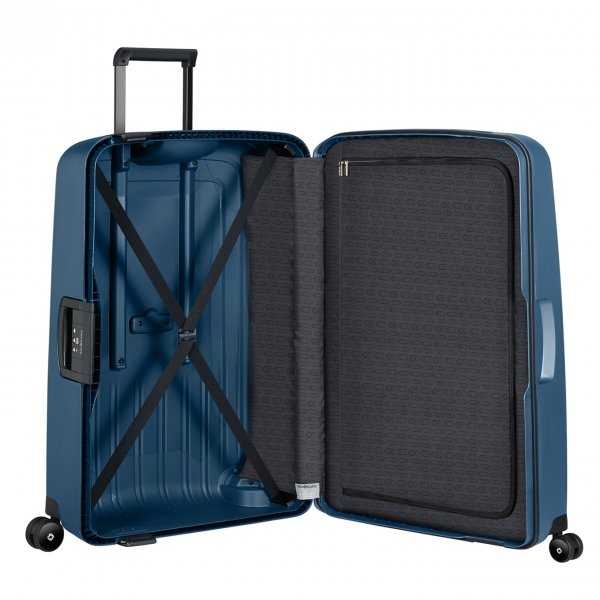 Samsonite S&apos;Cure Eco Spinner 75 navy blue Harde Koffer