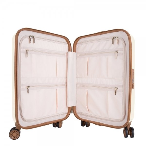 SuitSuit Fab Seventies Handbagage Trolley 55 antique white Harde Koffer van Polycarbonaat