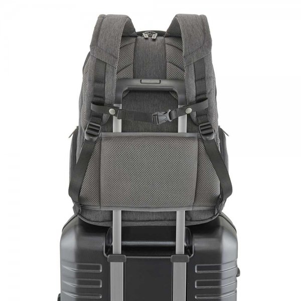 Titan Power Pack 15" Laptop Backpack expandable mixed grey backpack van Polyester