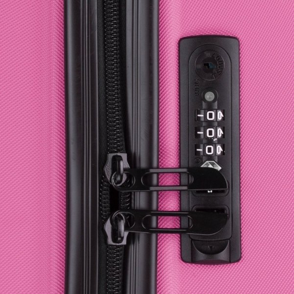 Travelbags Barcelona 2 Delige Trolley Set dark pink van ABS