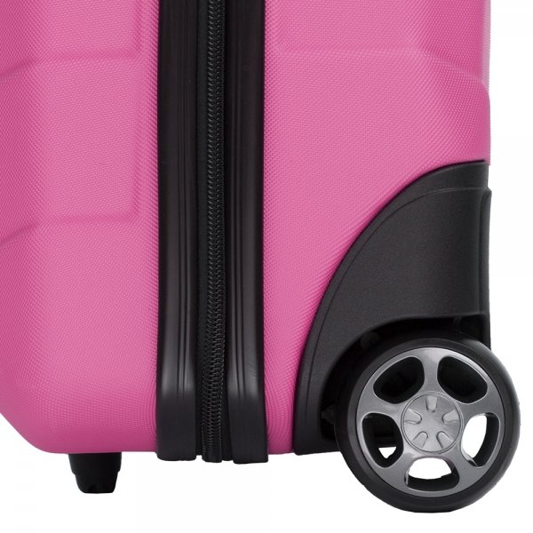 Travelbags Barcelona Handbagage koffer - 55 cm - 2 wielen dark pink Harde Koffer van ABS