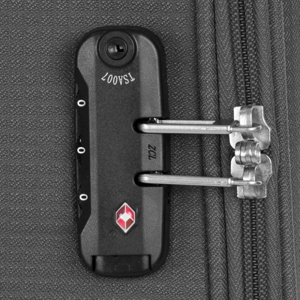 Travelbags Lissabon Koffer - 67 cm - 4 wielen - dark grey Zachte koffer