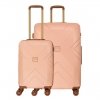 Travelbags Parijs 2 Delige Trolley Set pink