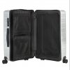 Travelbags Premium Handbagage koffer - 55 cm - 4 wielen - USB - silver Harde Koffer van Polypropyleen